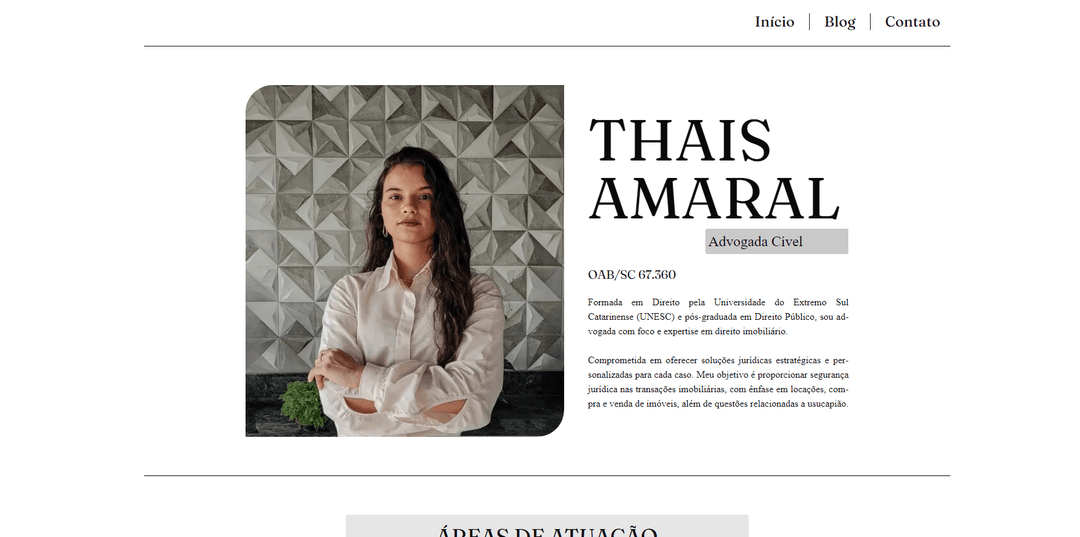 Thumbnail do projeto Advogada | Thais Amaral
